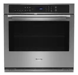Maytag - 30 inch Built-In Single Electric Convection Wall Oven with Air Fry - Stainless Steel