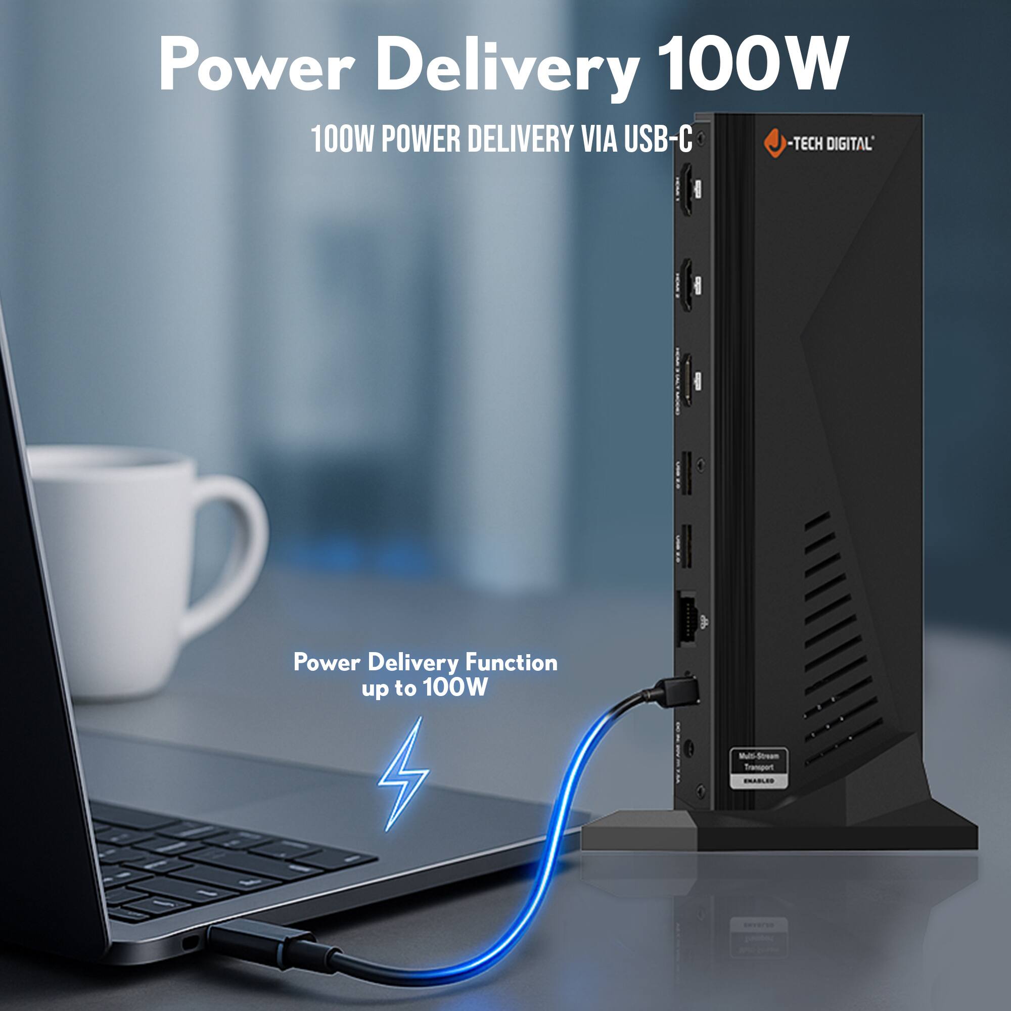 Power Delivery 100W

100W POWER DELIVERY VIA USB-C

Power Delivery Function up to 100W

TECH DIGITAL