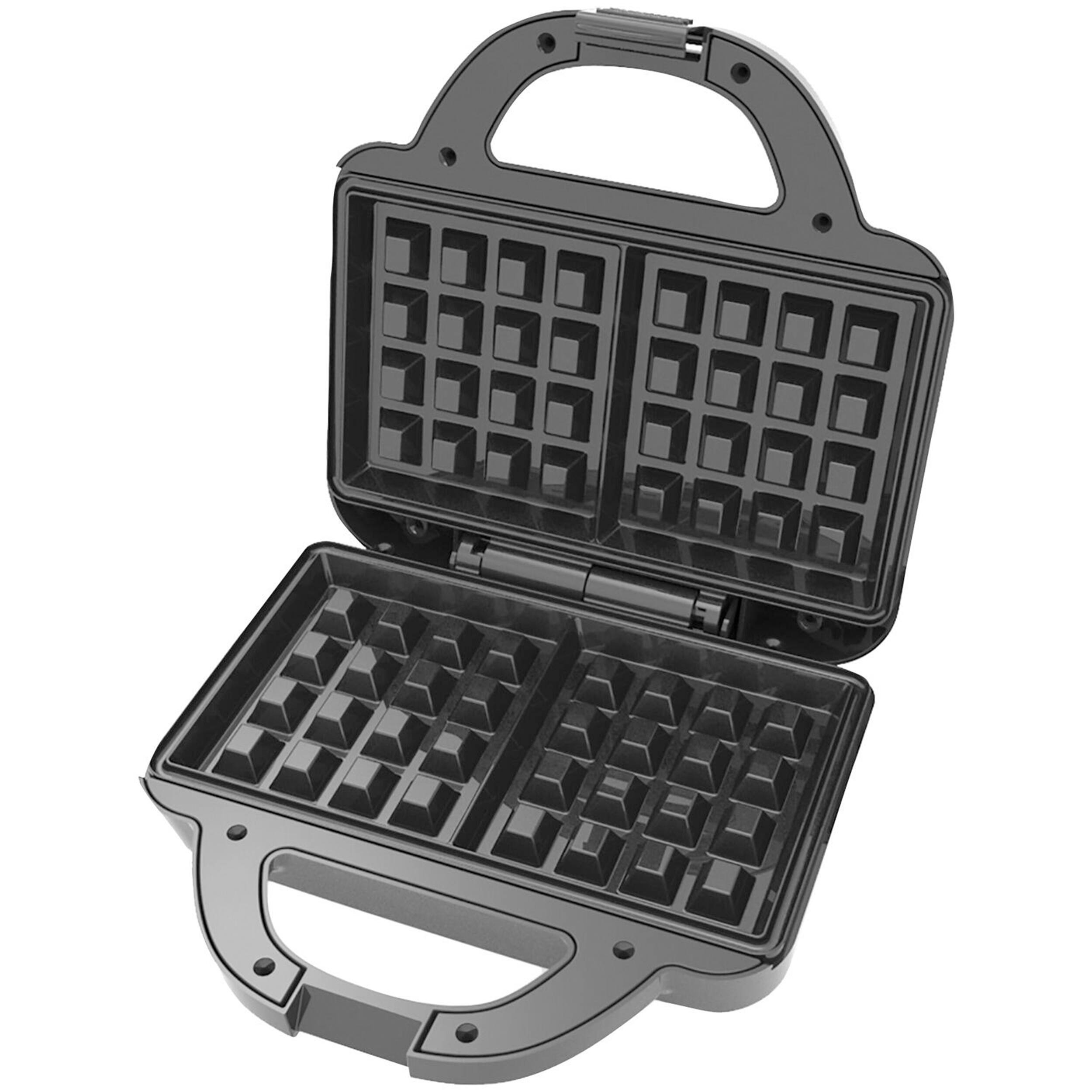 Alt View 3. Brentwood - Brentwood Couture Purse Non-Stick Dual Waffle Maker in Black with Indicator Lights - Black.