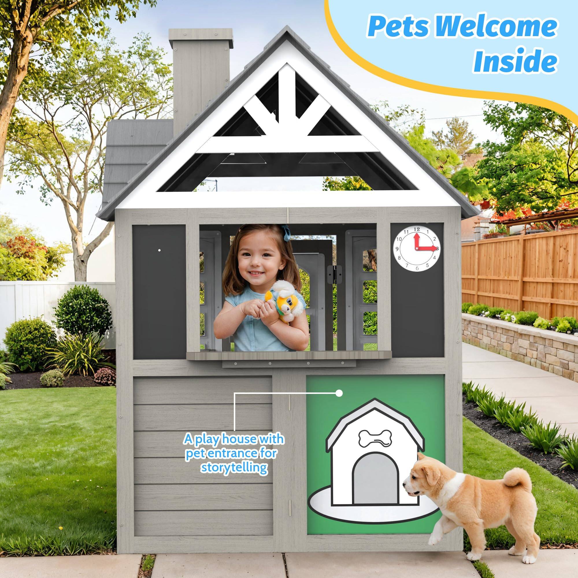 Pets Welcome Inside

A play house with pet entrance for storytelling
