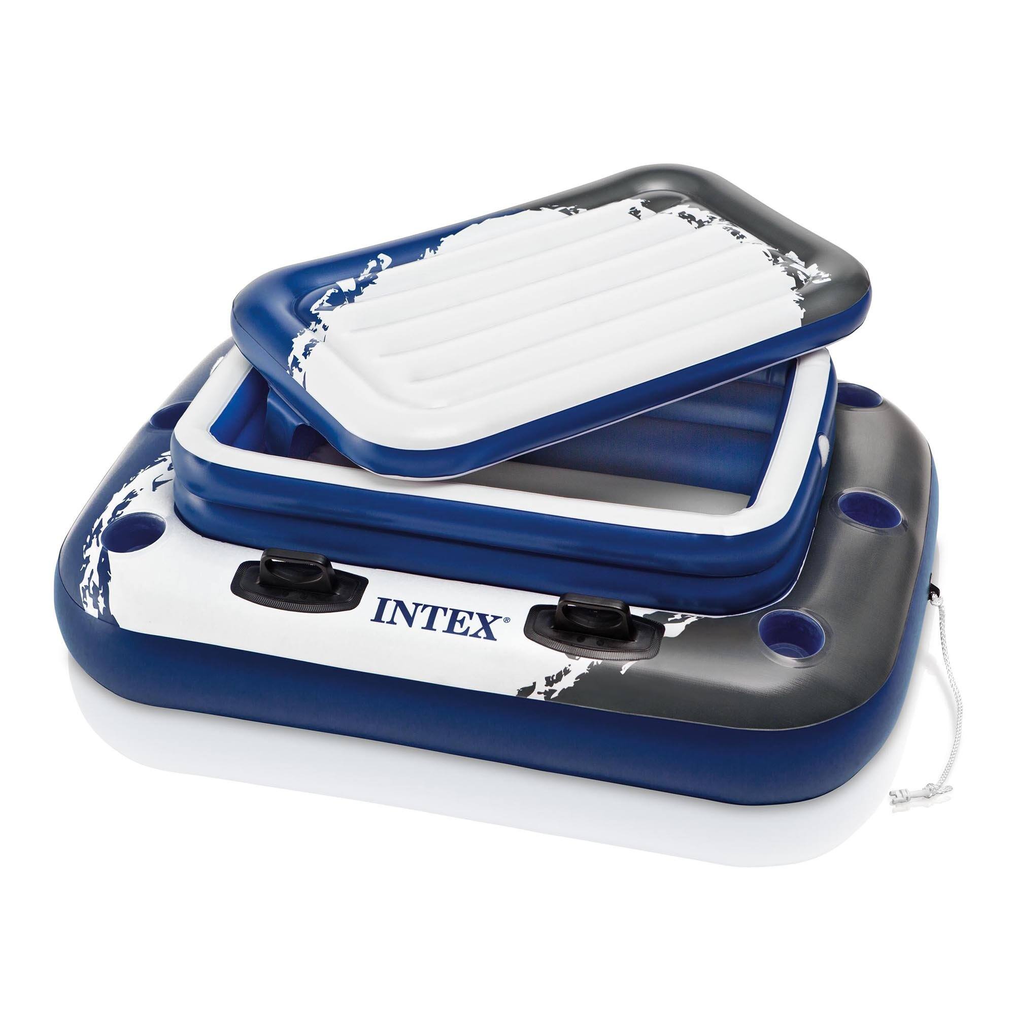 Alt View 1. Intex - Intex Inflatable Mega Chill II 72 Can Cooler Float & 1 Person Floating Raft.