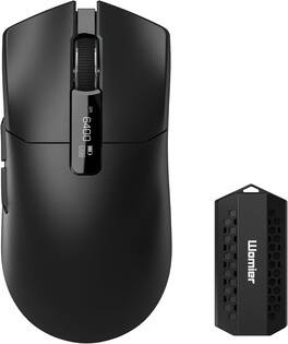 Womier - G59 Wireless Gaming Mouse, PAW3950 Sensor, 30,000 DPI, 8000Hz Polling Rate, RGB 68g for PC/Laptop/Mac - Wireless - Black