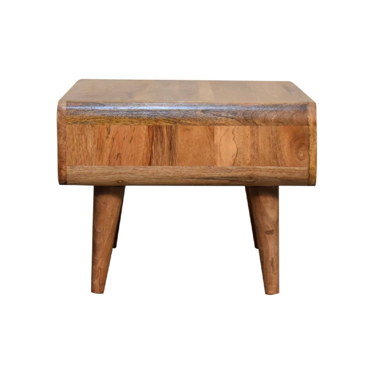 Alt View 5. Artisan Furniture - Artisan Furniture Solid Wood Open Oak-ish Media Unit, 1 Open Slot, Brown - Beige.