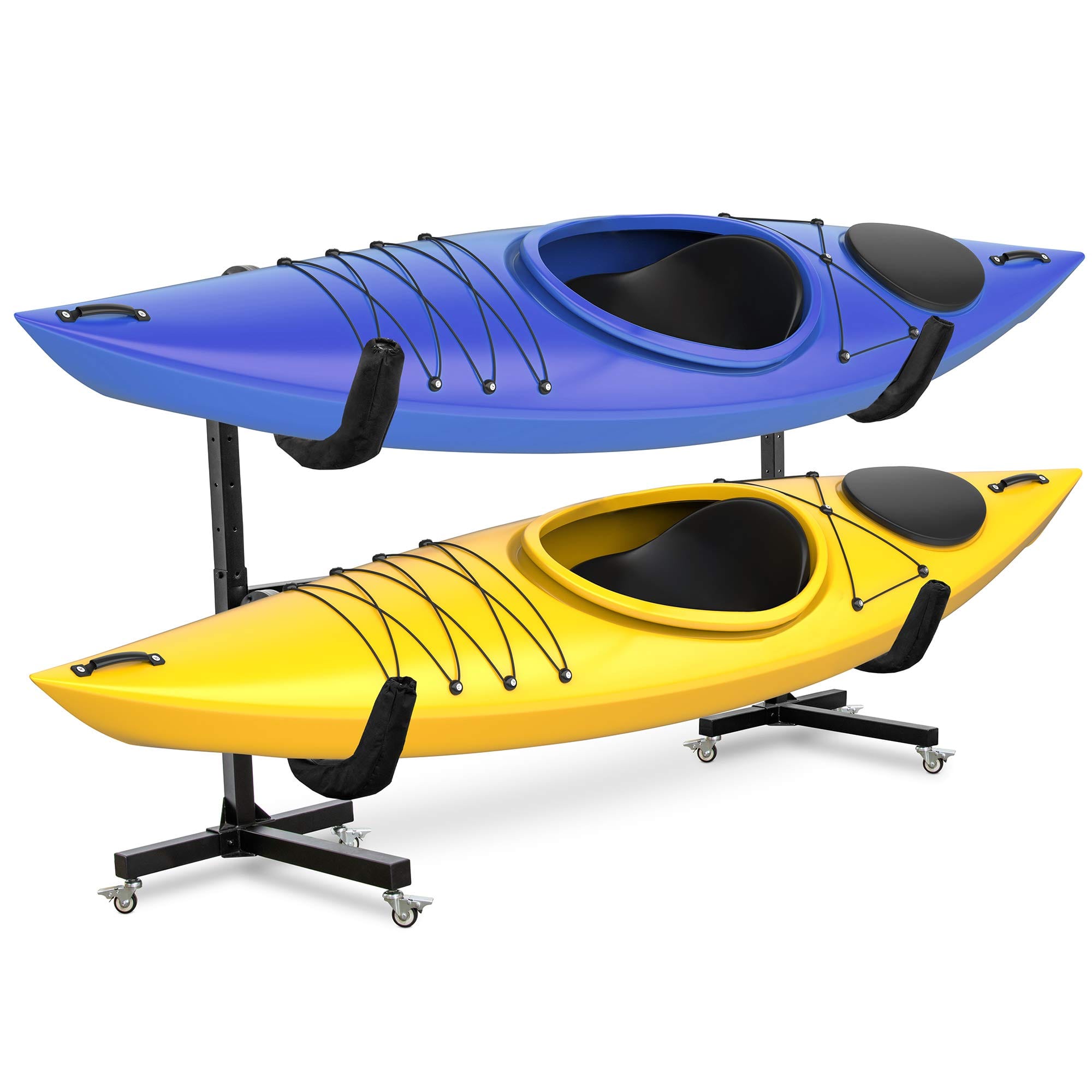 RaxGo - Freestanding 2 Kayak Rack, Heavy Duty Kayak Stand for Indoor, Outdoor, or Dock - With Wheels - Black price history on PriceWatchPro