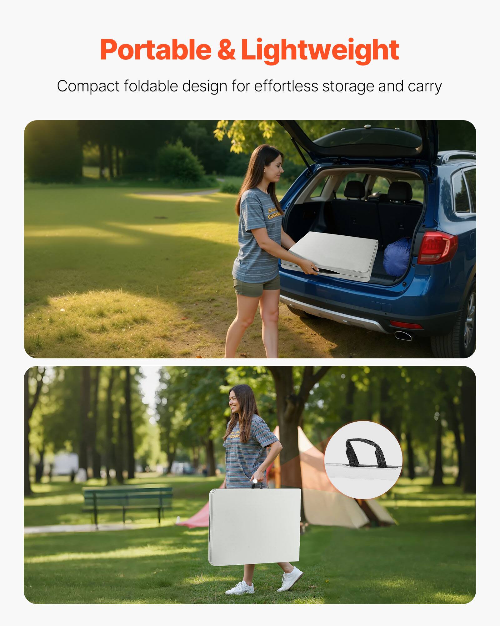 Portable & Lightweight  
Compact foldable design for effortless storage and carry