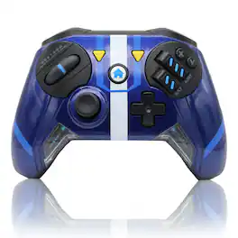 Ghost Gear - Wireless Racing Controller for PC, Steam Deck, Switch 2, iPhone & iPad – Pressure-Control Pedals – Blue/Red - Blue Red