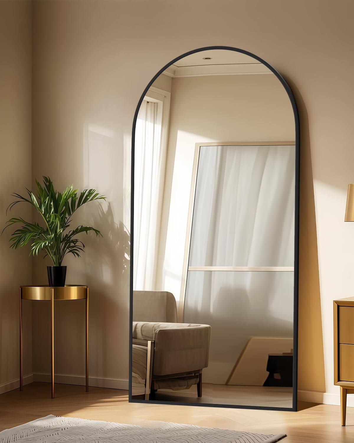Alt View 8. Hirose Alice - Floor Mirror Full Length Arched Full Length Mirror with Stand Full Body Mirror Hanging or Large Leaning for.