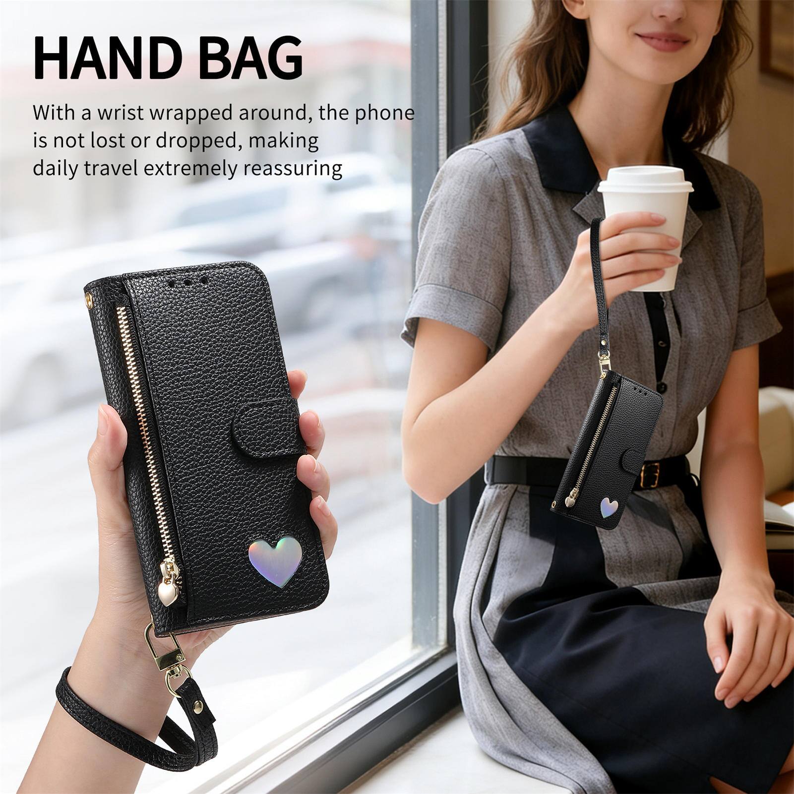 HAND BAG

With a wrist wrapped around, the phone is not lost or dropped, making daily travel extremely reassuring