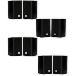 Acoustic Audio by Goldwood - AA351B Indoor Outdoor All Weather 2 Way Speakers 4 Pair Pack AA351B-4Pr - Black