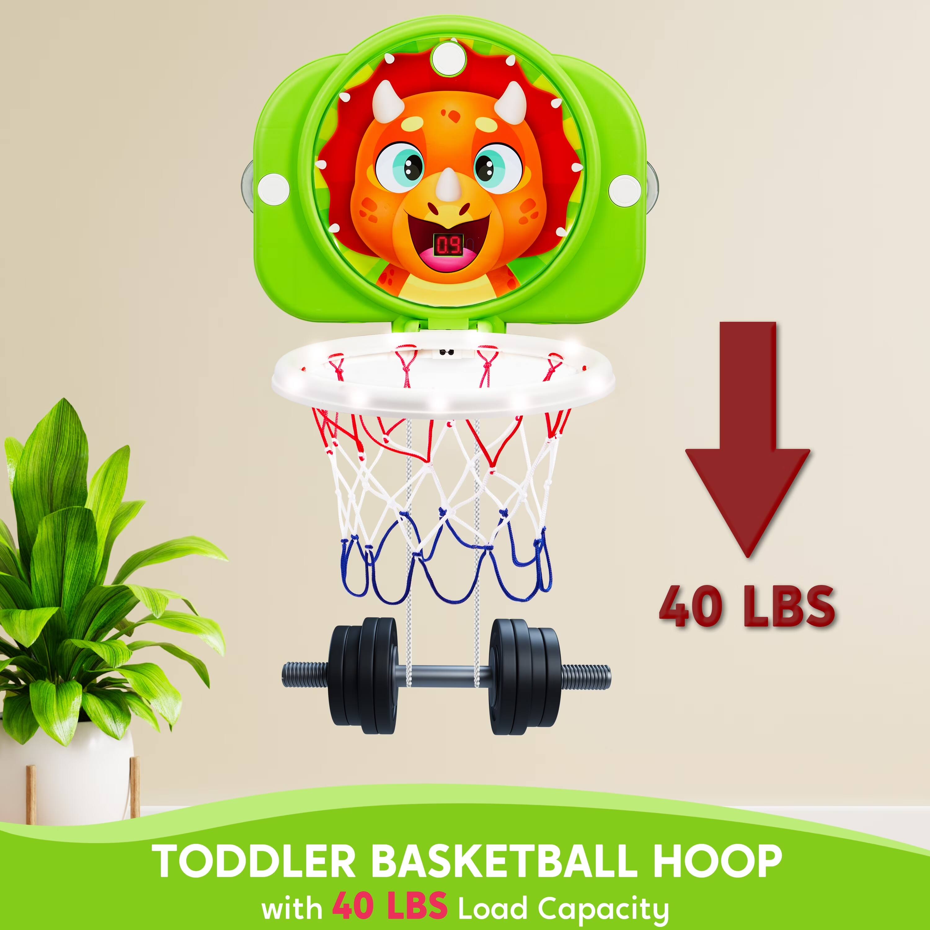09 40 LBS TODDLER BASKETBALL HOOP with 40 LBS Load Capacity