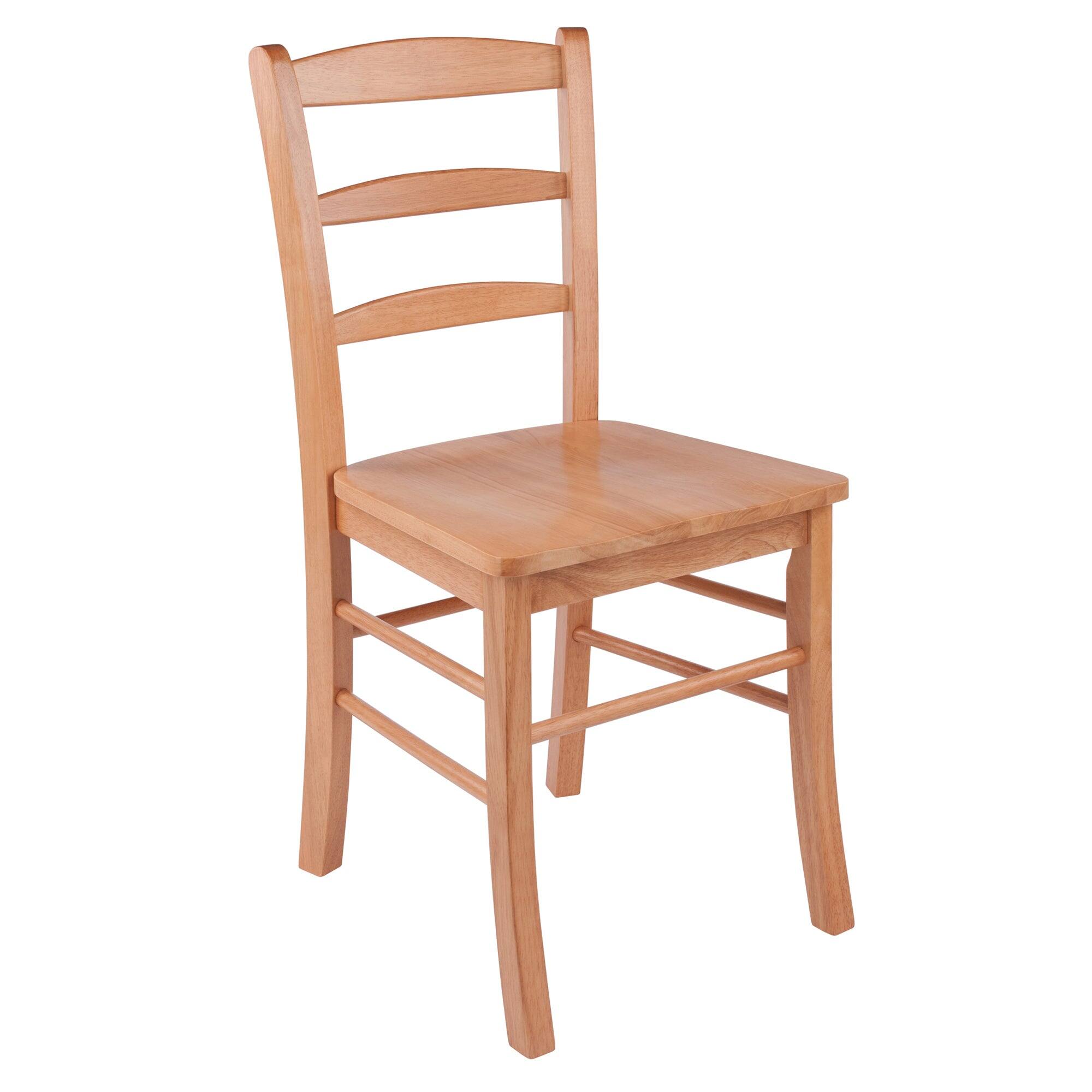 Alt View 1. Winsome Trading Inc - Wood Ladder Back Chair, Light Oak, 2/Set (34232) - Light Oak.