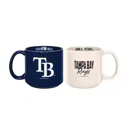 Logo Brands - Tampa Bay Rays 2-Pack 15oz. Stackable Mug Set - Multicolor