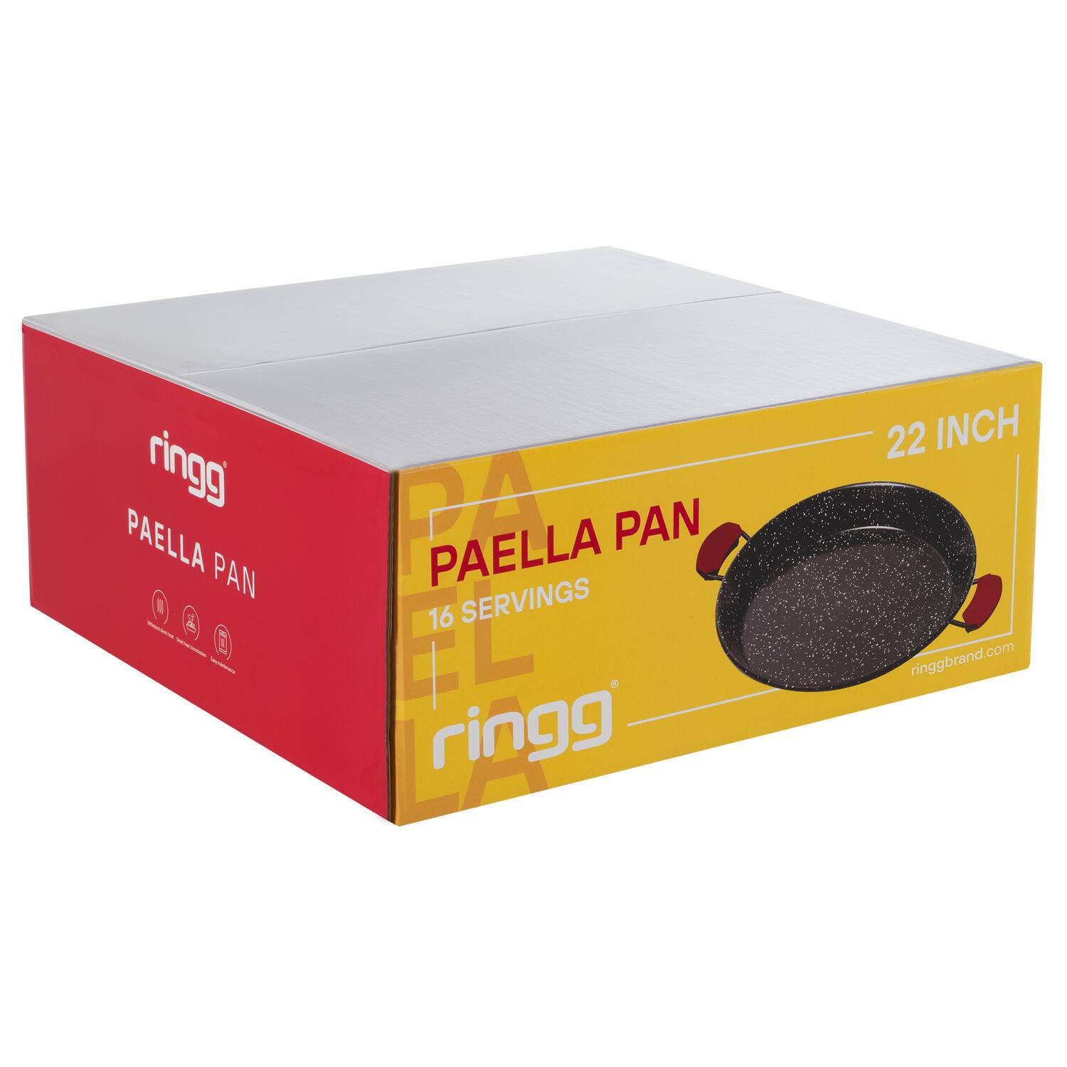 ringg PAELLA PAN 1 - 1 2 PAEL PAELLA PAN 16 SERVINGS  
ringg 22 INCH  
ringgbrand.com