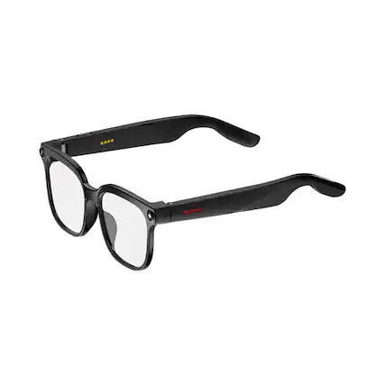 Front. Cluzine - AI Smart Shooting Glasses HD Video Recording Clear Audio Voice Translation Long Battery Life Waterproof - Black.