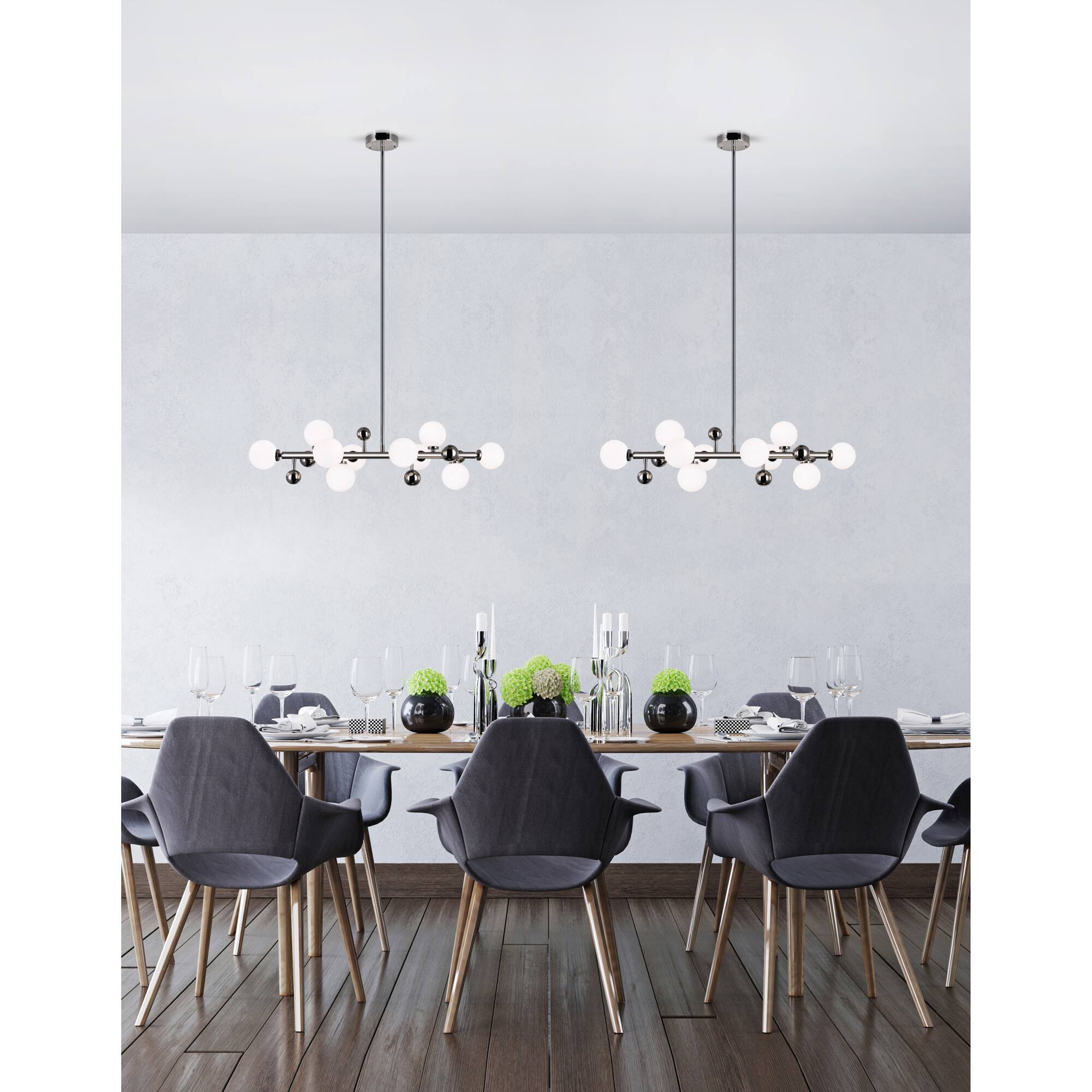 Alt View 2. CWI Lighting - Element 10 Light Chandelier With Polished Nickel Finish - Polished Nickel.