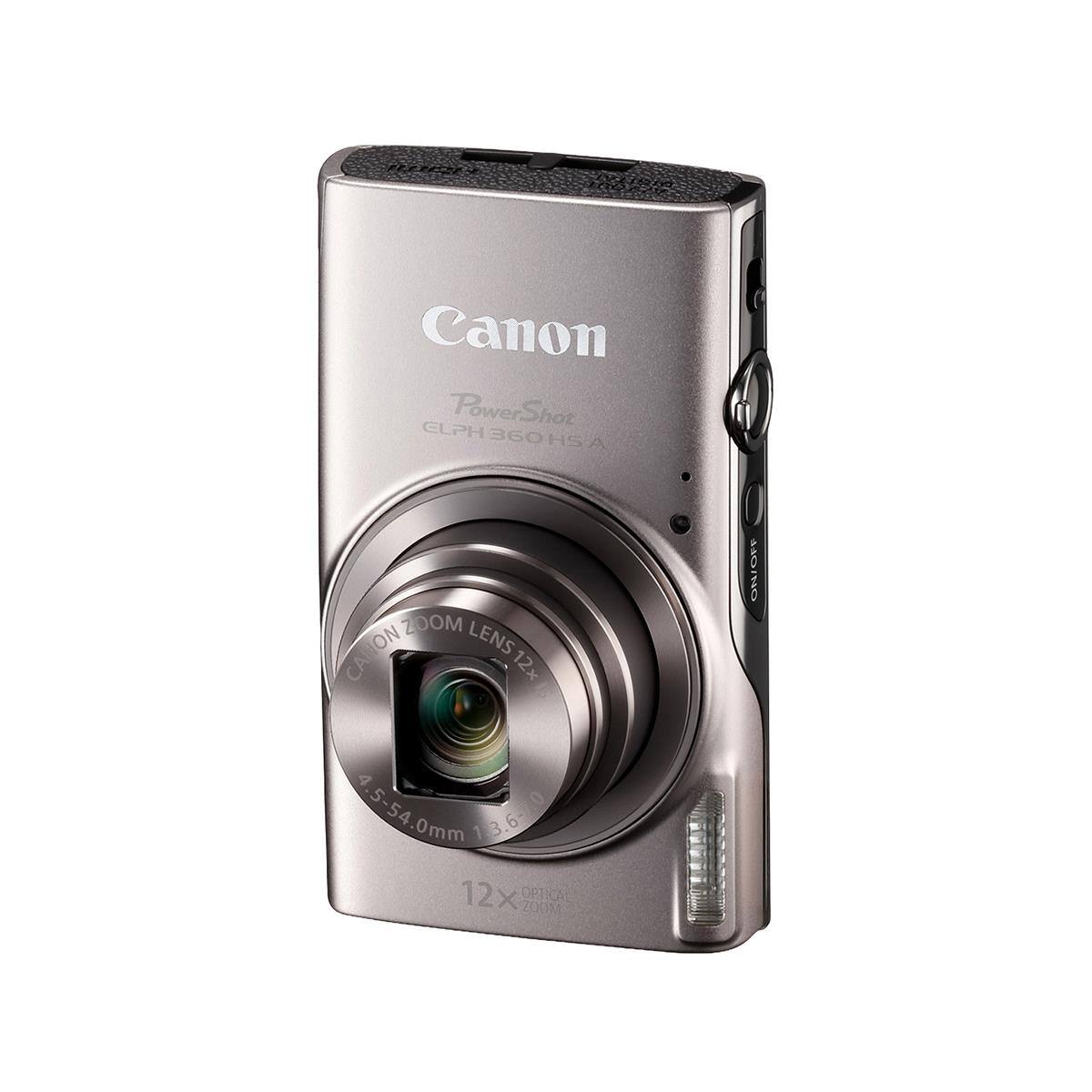 Canon ELPH PowerShot H360HS A  
20.0MP  
ON  
LENS  
CA 12x  
4.5-54.0mm  
13.6-70  
3.6-  
12x OPTICAL ZOOM  
ON/OFF