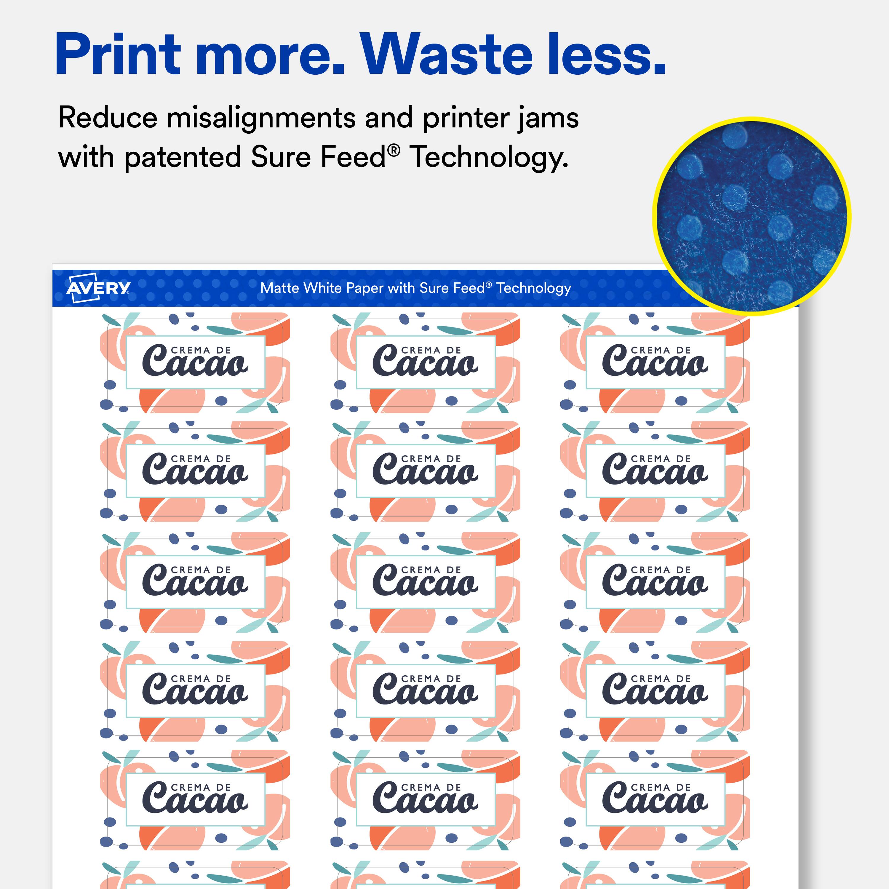 Avery Avery® Matte Rectangle Labels, 1" x 2", 600 Labels White - Best Buy