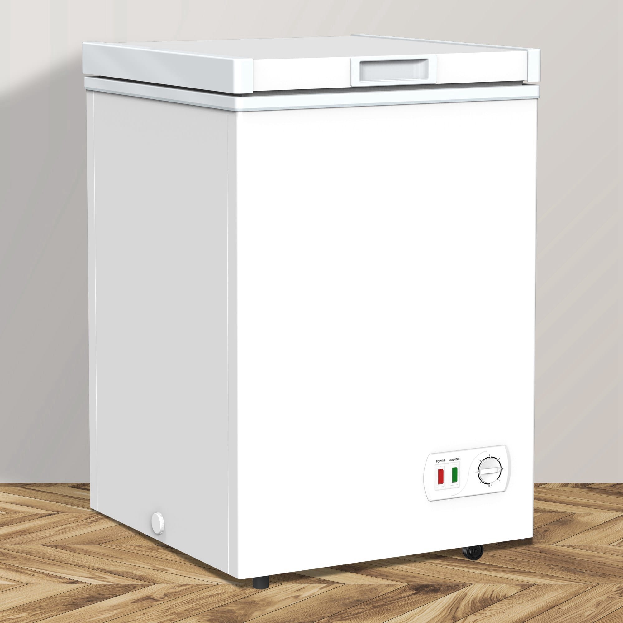 Parrot Uncle - 4.2 Cu. Ft. Compact Chest Freezer with Adjustable Thermostat and Fast Freezing for Home or Apartment - White