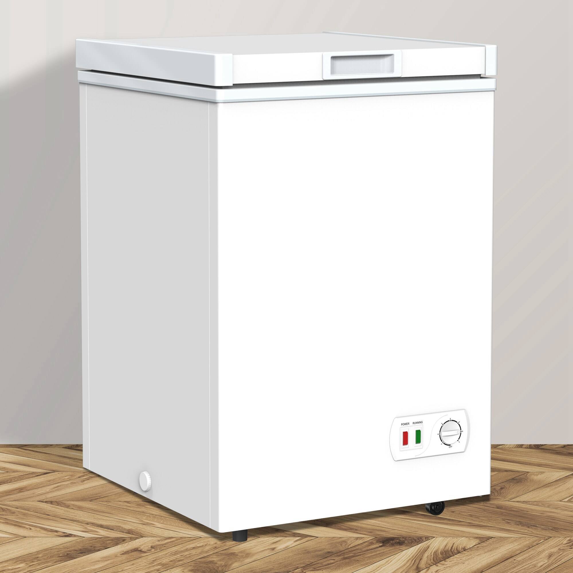 Front. Parrot Uncle - 4.2 Cu. Ft. Compact Chest Freezer with Adjustable Thermostat and Fast Freezing for Home or Apartment - White.