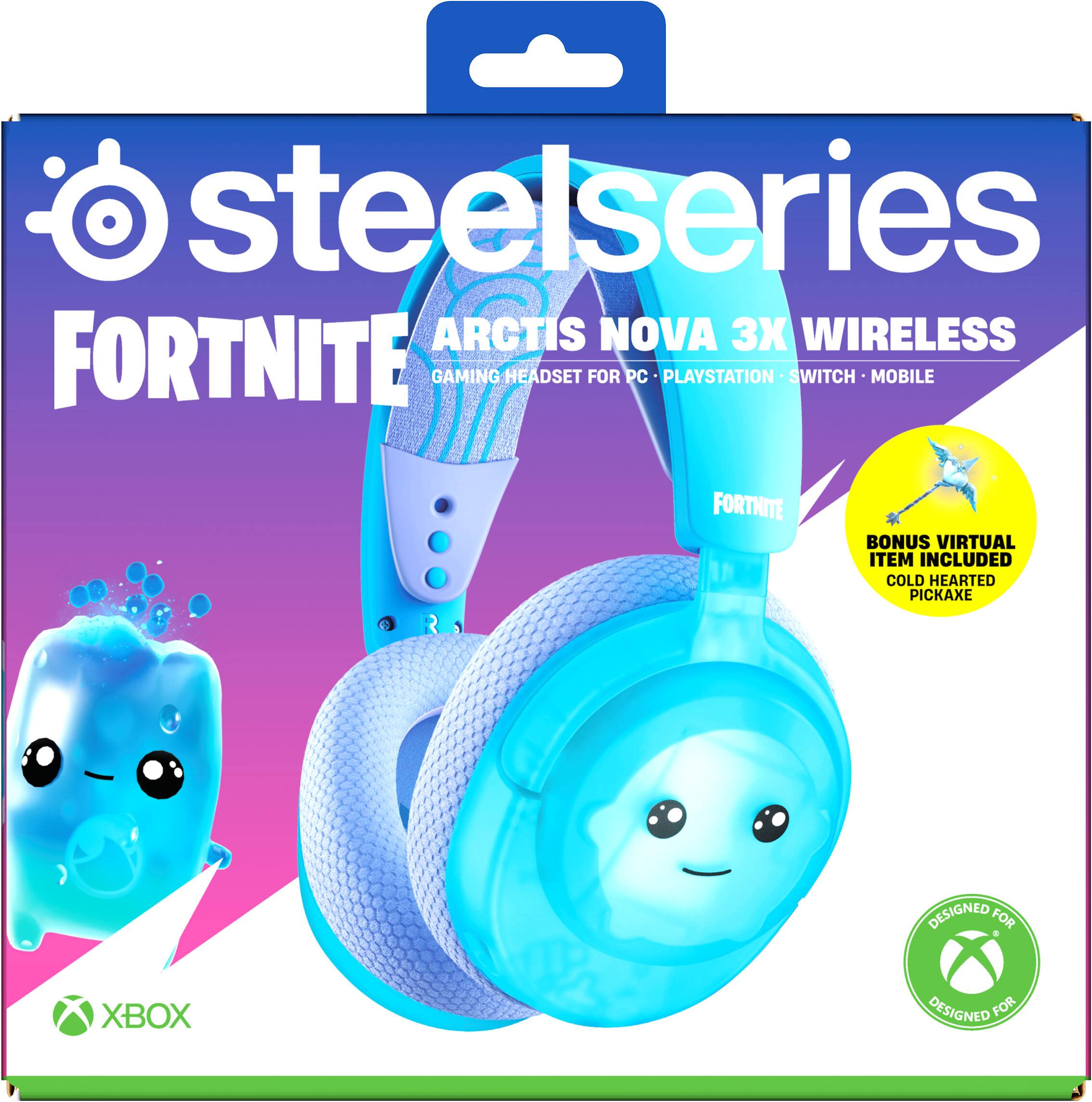 steelseries ARCTIS NOVA 3X WIRELESS FORTNITE GAMING HEADSET FOR PC PLAYSTATION SWITCH MOBILE

FORTNITE
BONUS VIRTUAL ITEM INCLUDED COLD HEARTED PICKAXE

DESIGNED FOR
XBOX
