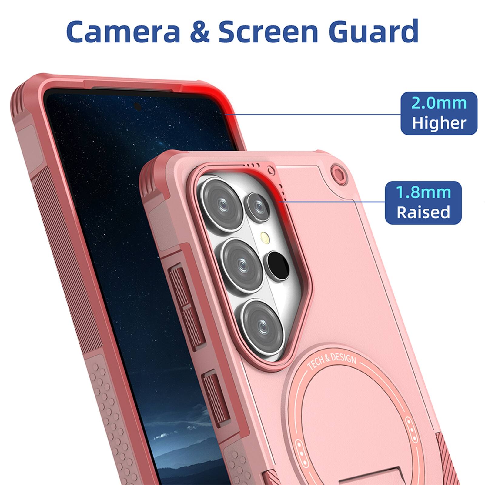 Camera & Screen Guard

2.0mm Higher

1.8mm Raised

TECH & DESIGN