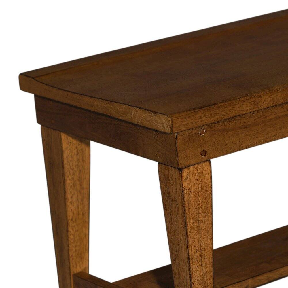 Front. Liberty Furniture Industries - Hearthstone Ridge Bench (RTA) in Tobacco - Brown.