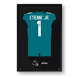 Sporticulture - Travis Etienne 27" x 39" Framed Jersey Print - Teal