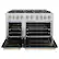Left. ZLINE - 48 in. Wide 8 Burner Autograph 6.7 cu. ft. Freestanding Classic Double Oven Gas Range w/ Black Doors & Bronze Accents - Black Matte.