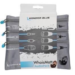 Kondor Blue - WhoisMatt | XLR Cable Pack with Organizer Pouch, Audio, Smooth Connection into Soundboards & PA Systems