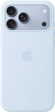 Front. Apple - iPhone 18 Pro Max Silicone Case with MagSafe - Crisp Blue.