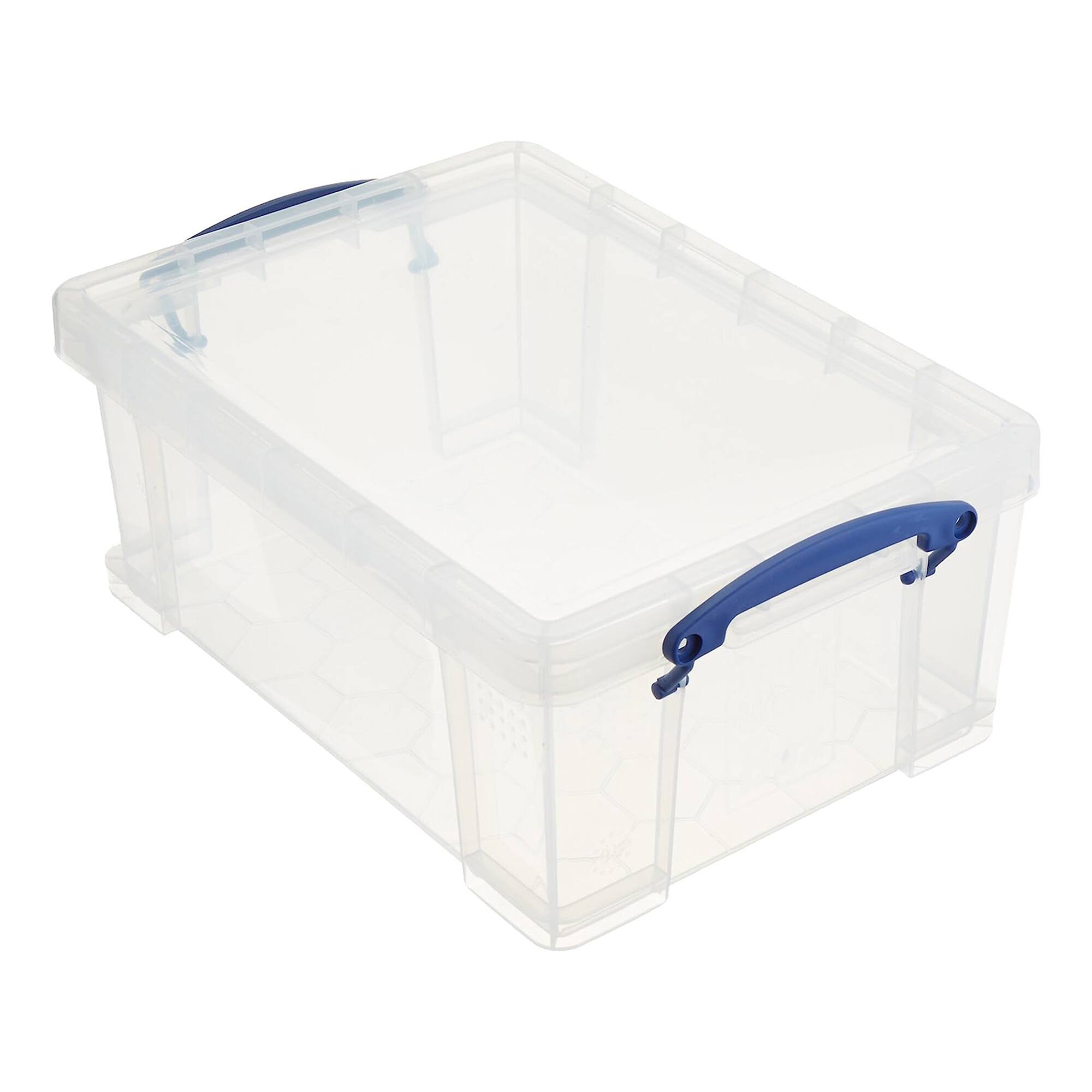 Alt View 1. Really Useful Box - Really Useful Box 9L Storage Container w/ Snap Lid & Clip Lock Handle (10 Pack) - Clear.