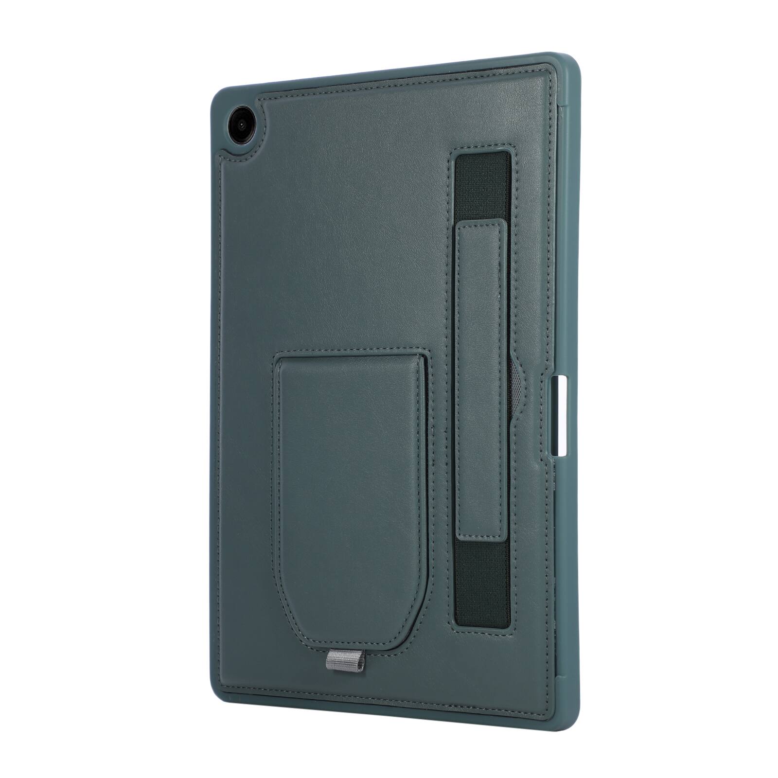 Alt View 2. UUCOVER - Case for Samsung Galaxy Tab A11+ 11-inch 2025 (SM-X230/X236/X238) Shockproof PU Leather Hand Strap Kickstand Cover - Darkgreen.