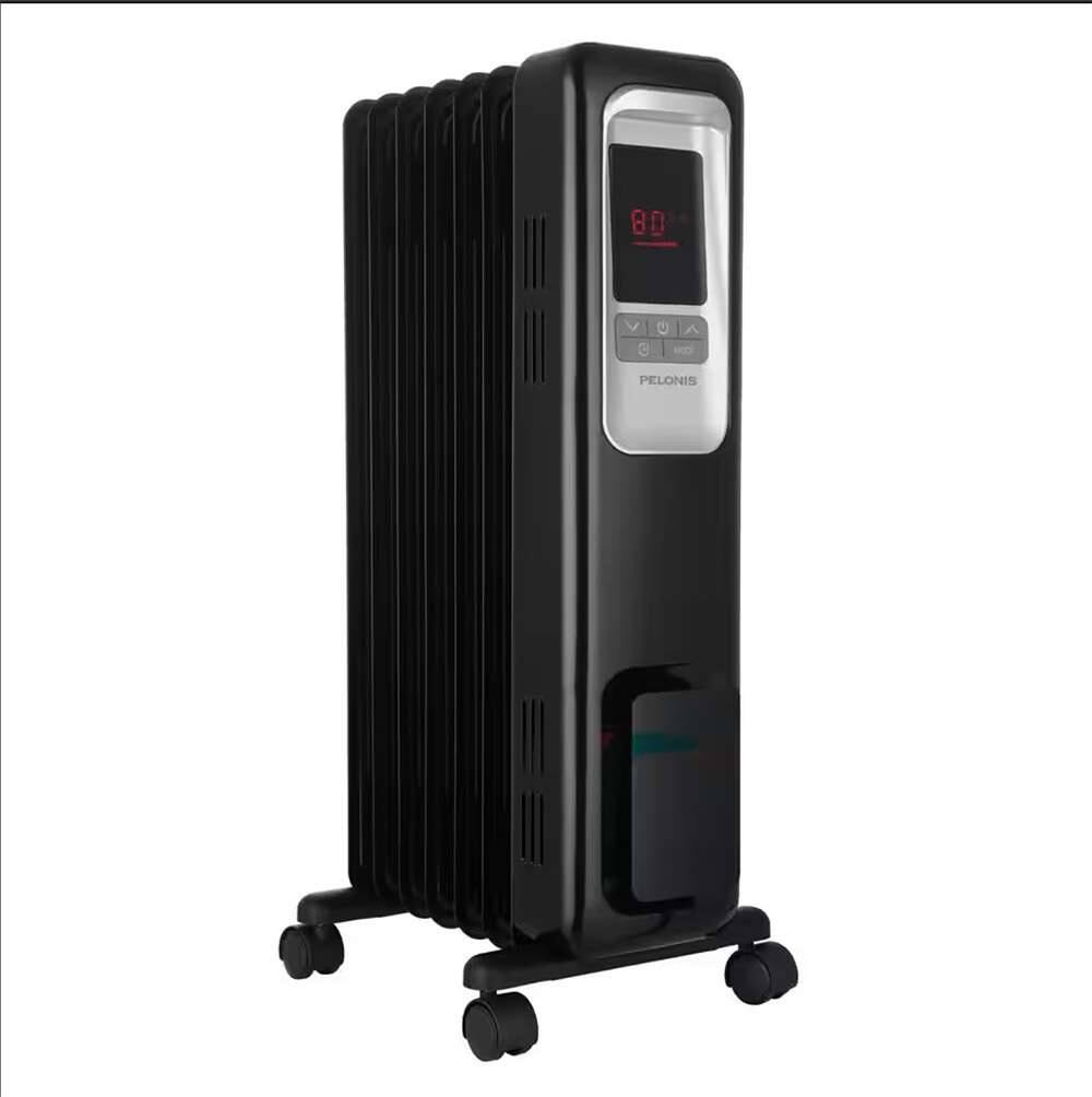 Alt View 2. Pelonis - Pelonis Electric Oil-Filled Radiant Thermostat Heater With Remote Control Black - Black.