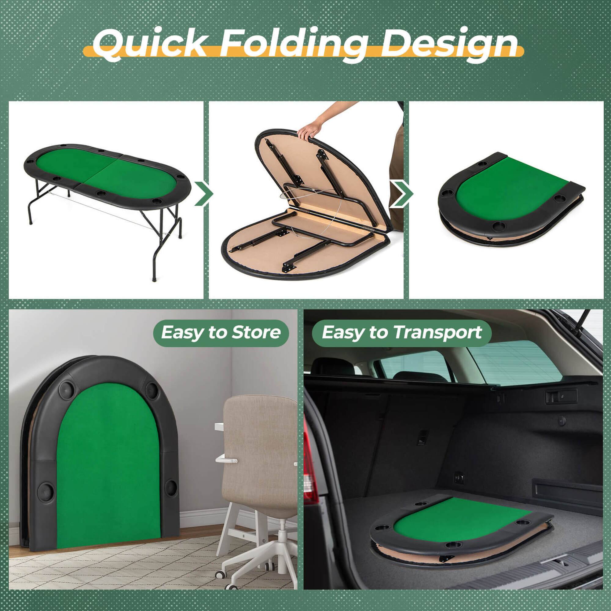 Quick Folding Design
Easy to Store
Easy to Transport