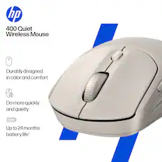 hp 400 Quiet Wireless Mouse
- Durable design in color and comfort
- Do more quickly and quietly
- Up to 24 months battery life