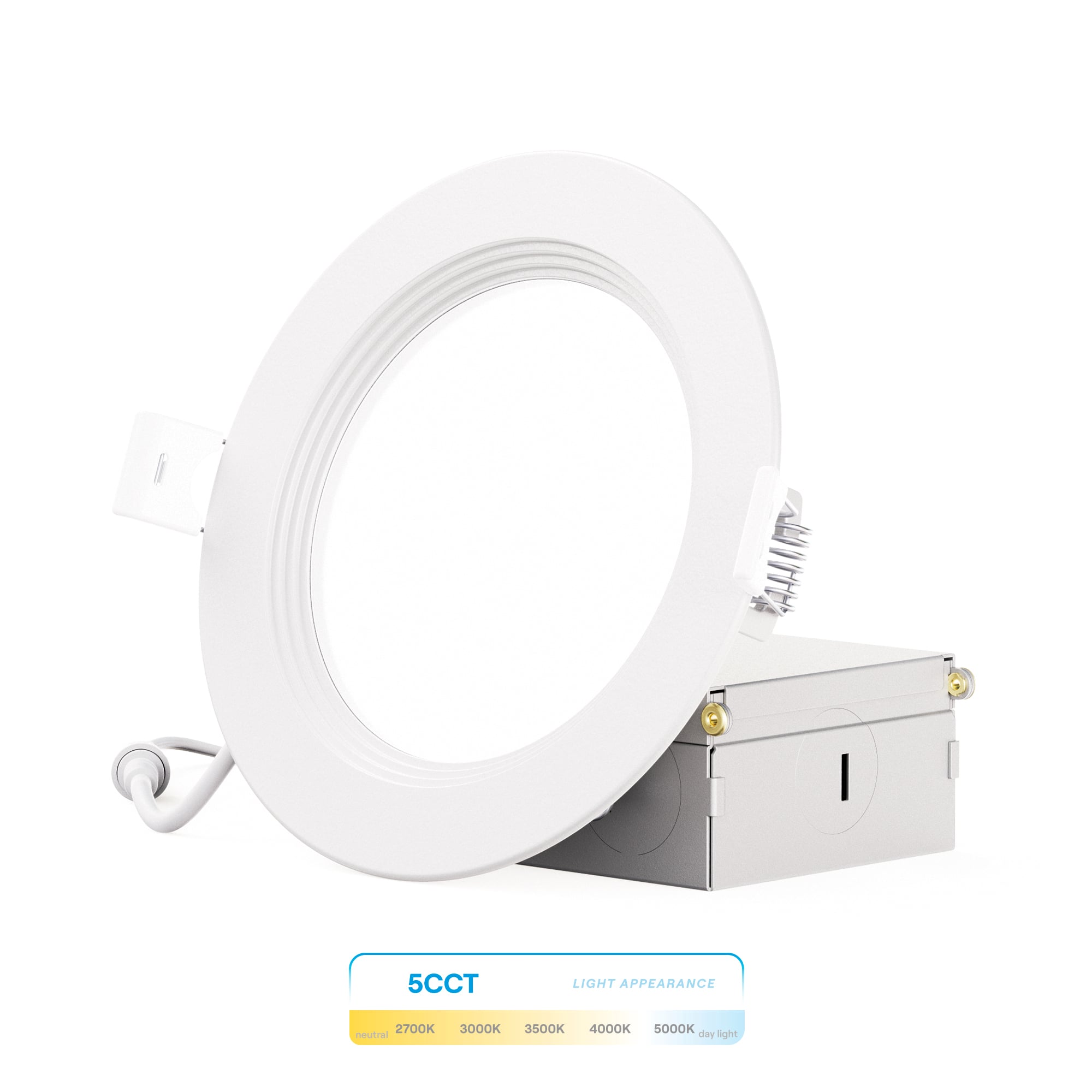 Infibrite - 4 In. Ultra-Thin Recessed LED Downlight 9W 750LM 5CCT Selectable Wet Rated, Triac Dimmable 24-Pack - White price history on PriceWatchPro