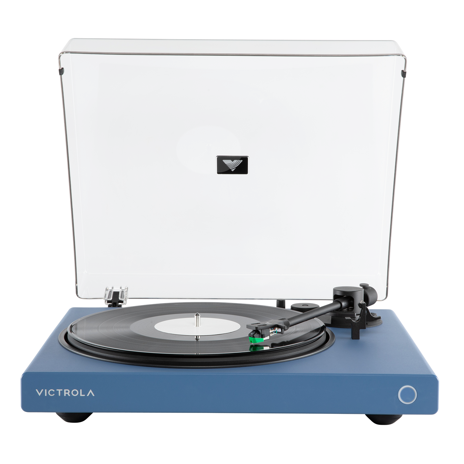 Victrola - Wave Bluetooth Turntable with Auracast - Blue - Front_Zoom