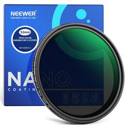 Neewer - 52mm VND ND2-400, Hard Stop, True Colors