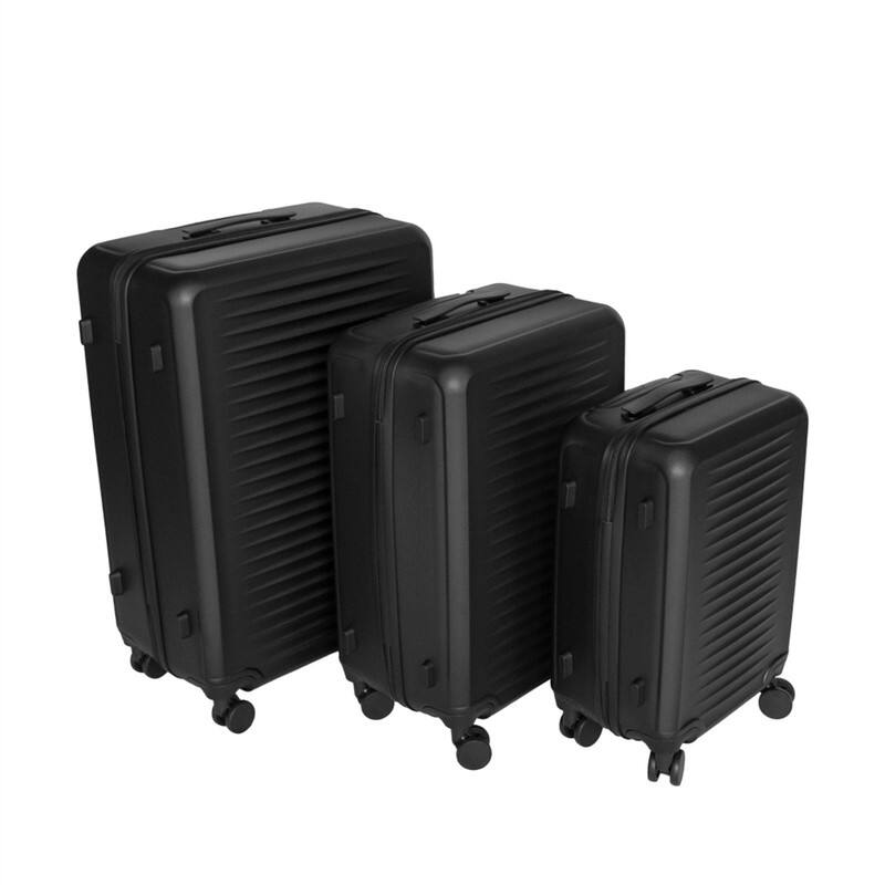 Alt View 7. HTUTWOO - Luggage 3-Piece Set (20/24/28) - ABS Hardshell Suitcase, 360° Silent Spinner Wheels, Combination Lock, Ultra Lightweight - Antique Black.