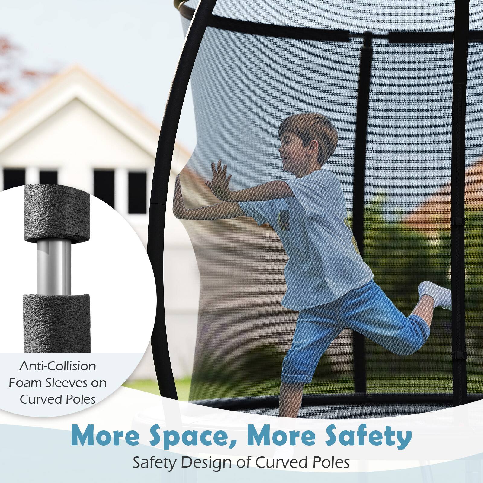 Anti-Collision Foam Sleeves on Curved Poles

More Space, More Safety

Safety Design of Curved Poles
