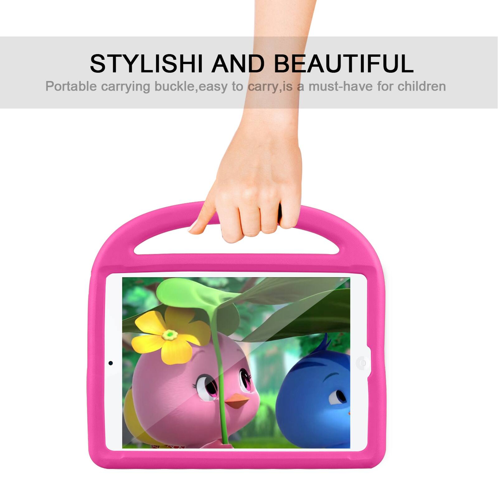 STYLISH AND BEAUTIFUL  
Portable carrying buckle, easy to carry, is a must-have for children