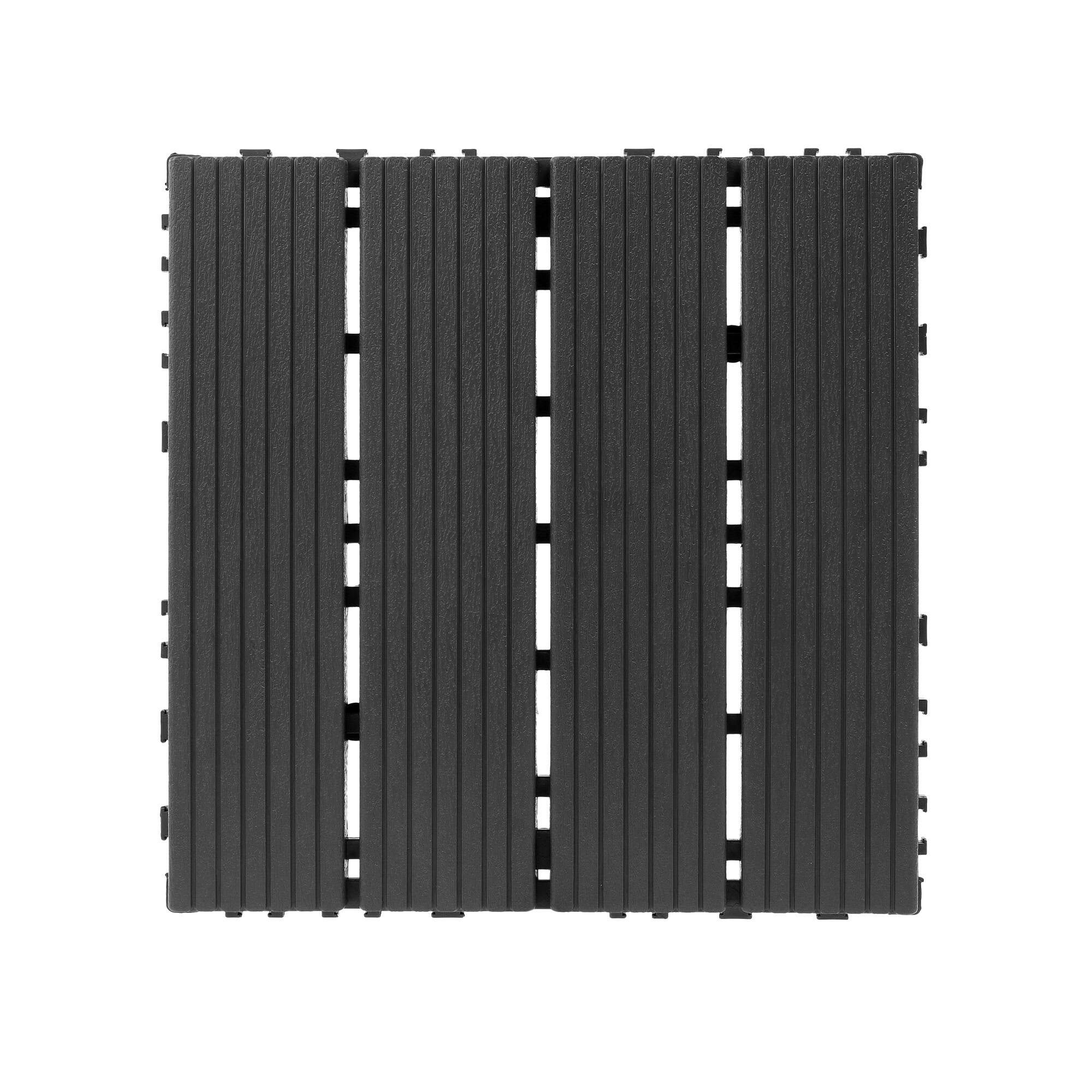 Alt View 1. Mondawe - 44 packs of terrace decking tiles(12 x 12 inches) - Grey.