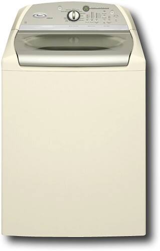 Front Standard. Whirlpool - Cabrio 3.8 Cu. Ft. 7-Cycle Ultra Capacity Washer - Gold Metallic on Biscuit.