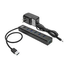 Tripp Lite - Portable USB 3.0 SuperSpeed 5-Gbps Mini Hub, 7 Ports, Aluminum, U360-007-AL