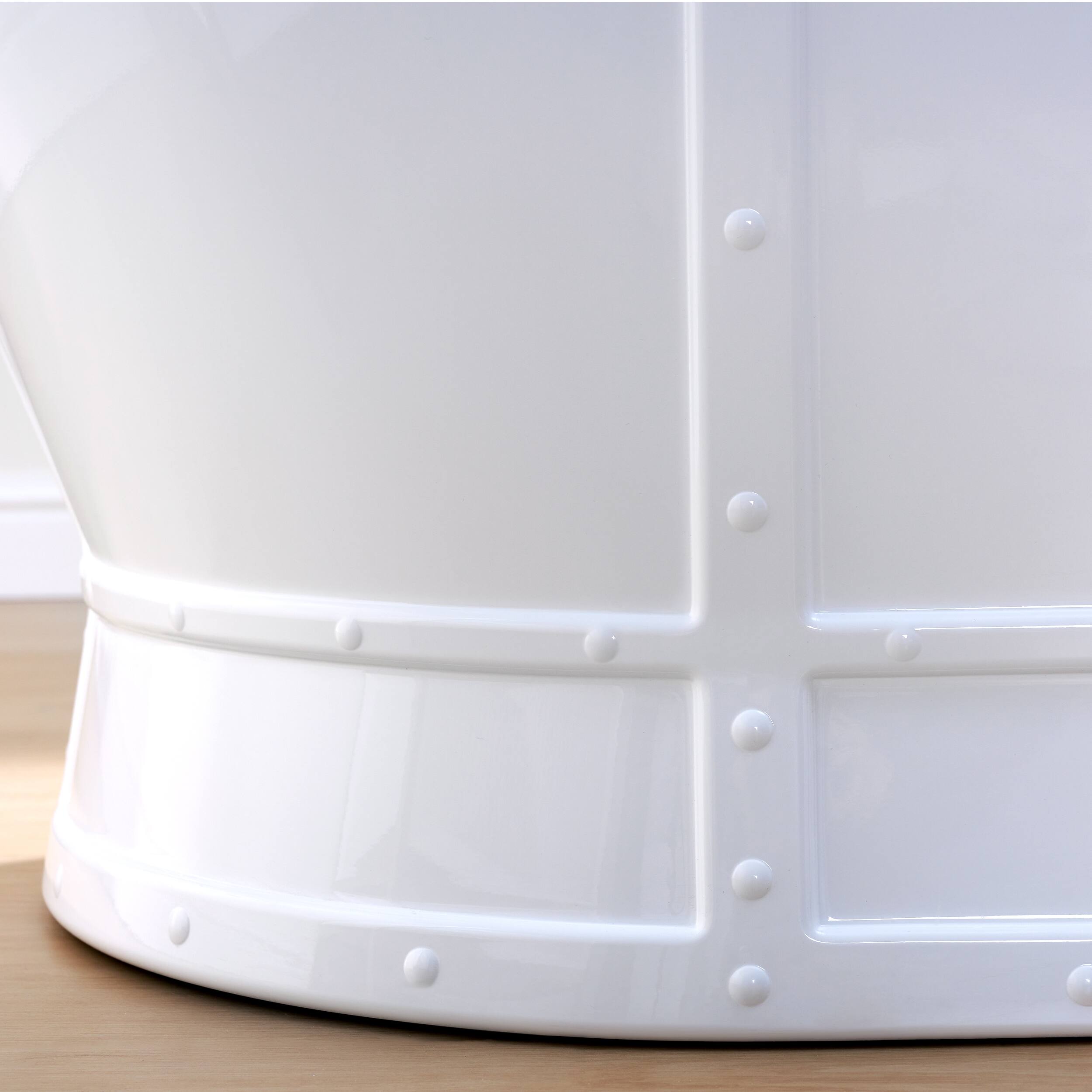 Alt View 1. WELLFOR - Royal 66 in. Acrylic Flat Bottom Double Ended Freestanding Soaking  Bathtub with Drain and Overflow - White.