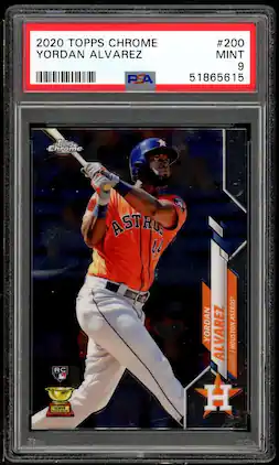 Yordan Alvarez Rookie Card 2020 Topps Chrome #200 PSA 9