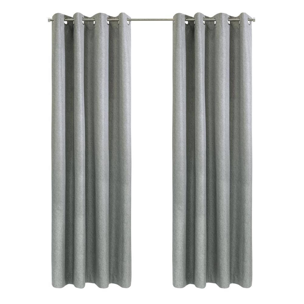 Front. Commonwealth Home Fashions - Thermaplus Denver Blackout Grommet Curtains for Livingroom 52" x 95" Taupe Grey - Taupe Grey.