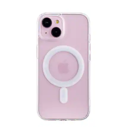 Front. Reiko - Magnetic Wireless Charging Tpu Bumper Case For Iphone 15 In Clear - Clear.