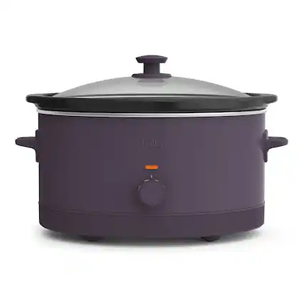 Front. Bella - 6-qt. Manual Slow Cooker - Plum.