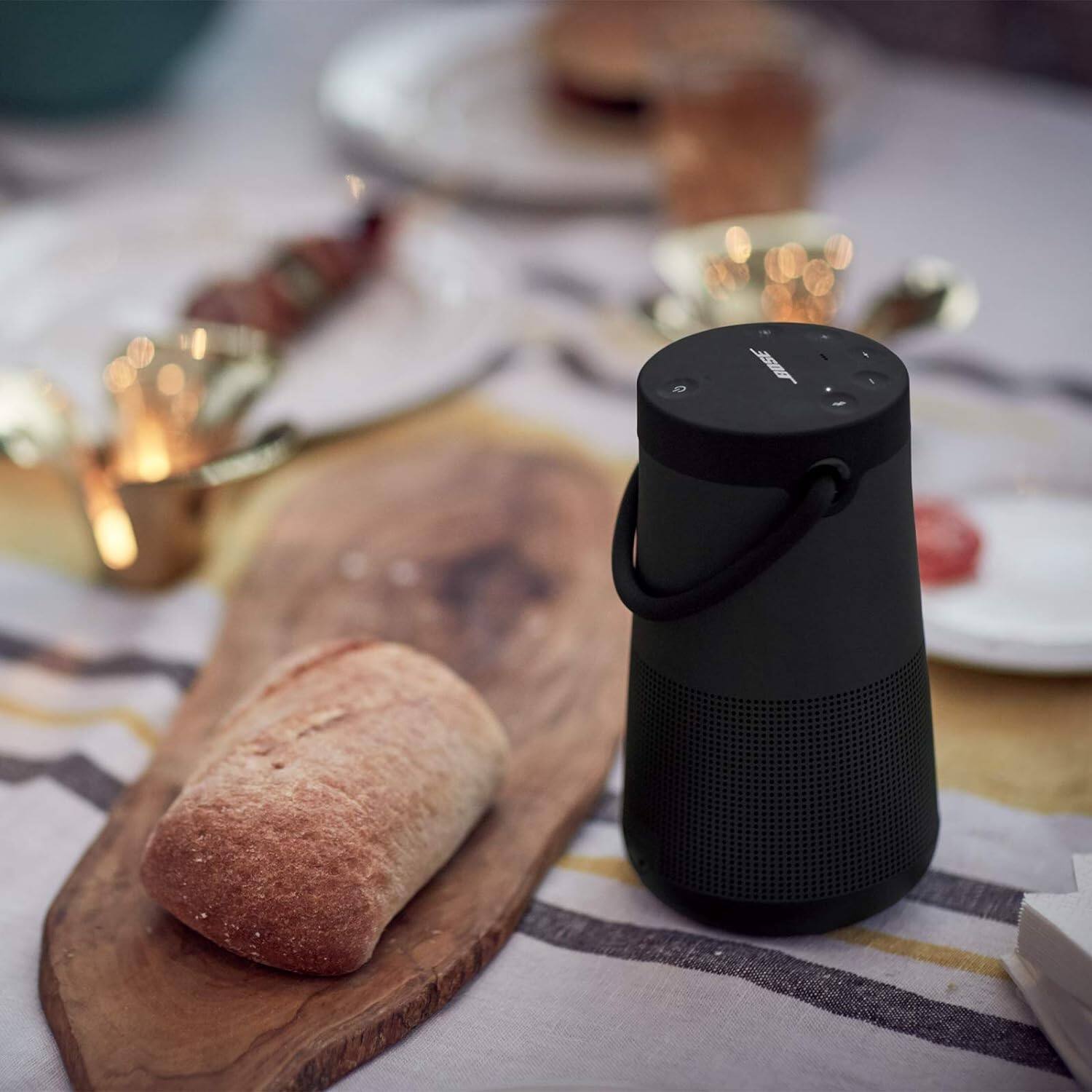 Alt View 3. Bose - Bose SoundLink Revolve+ (Series II) Bluetooth Speaker Bundle with Fast Charger, Portable Speaker with Microphone (Black) - Black.